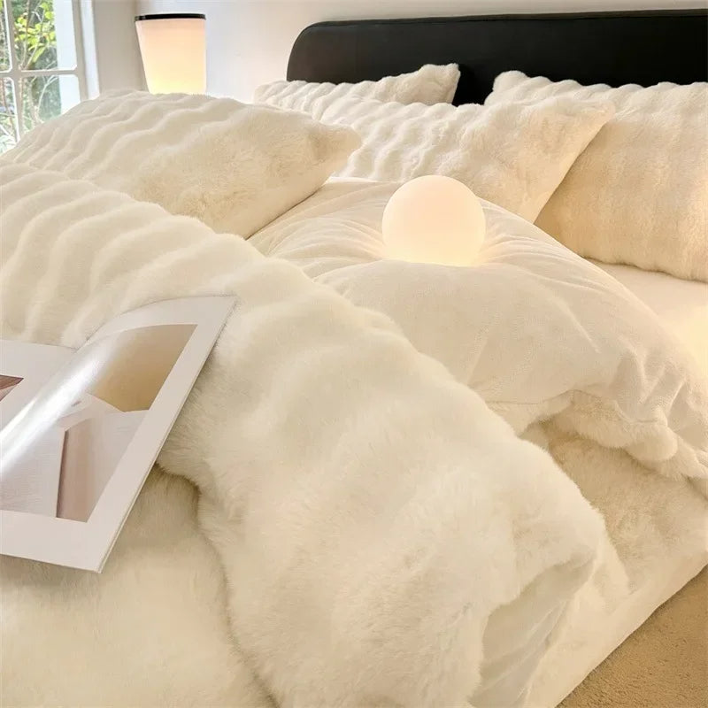 Soft Dream Furry Velvet Comforter Bedding Set - Image 2