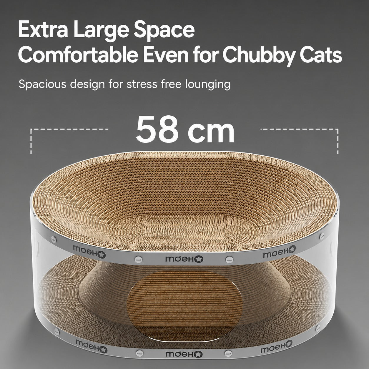 Window Seat Transparent Tunnel Cat Scratcher Lounge Bed - Image 4