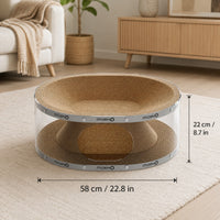 Window Seat Transparent Tunnel Cat Scratcher Lounge Bed - Image 3