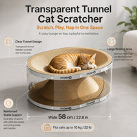 Window Seat Transparent Tunnel Cat Scratcher Lounge Bed - Image 1