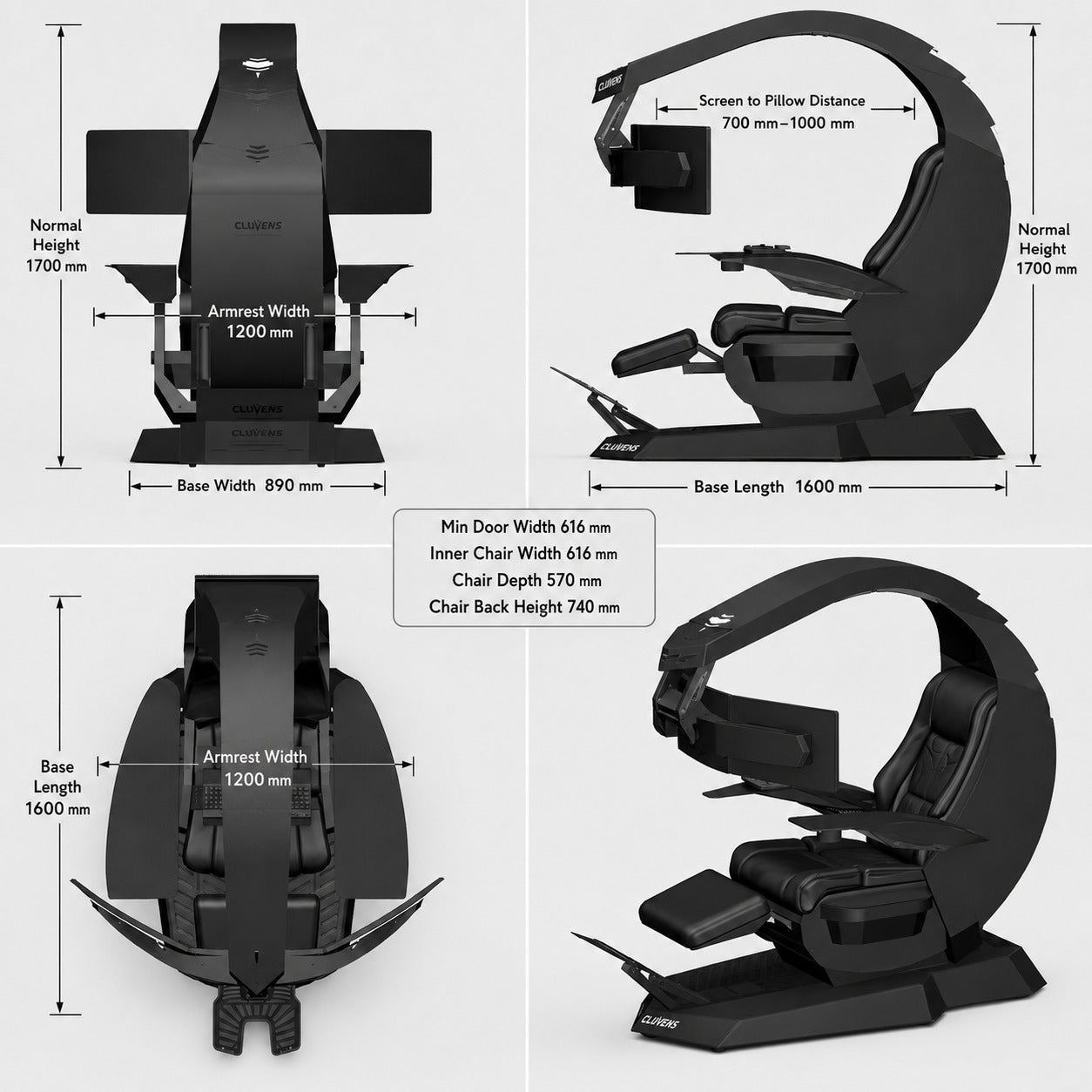 Supernova Zero-Gravity Futuristic Cockpit Gaming Workstation - Image 6