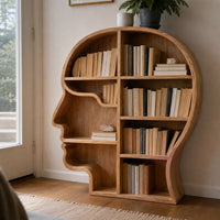 Mindshelf Face Silhouette Decorative Wooden Bookcase Shelf - Image 0