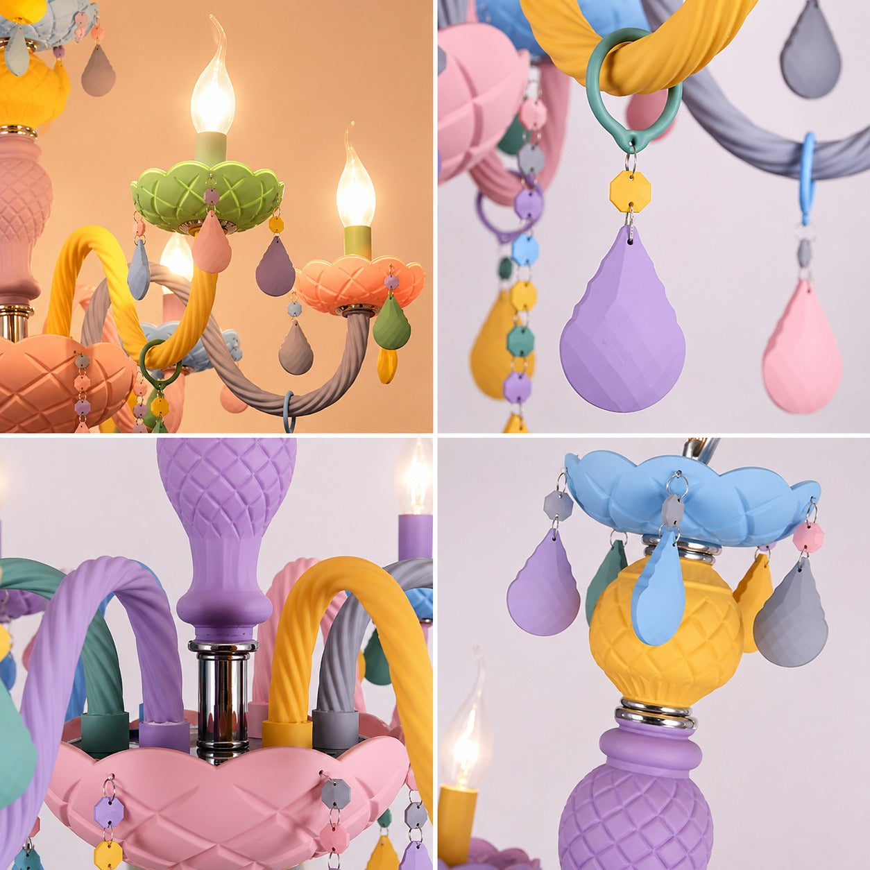 Pastel Dream Crystal Drop Chandelier - Image 1