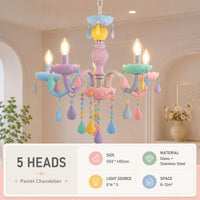 Pastel Dream Crystal Drop Chandelier - Image 4