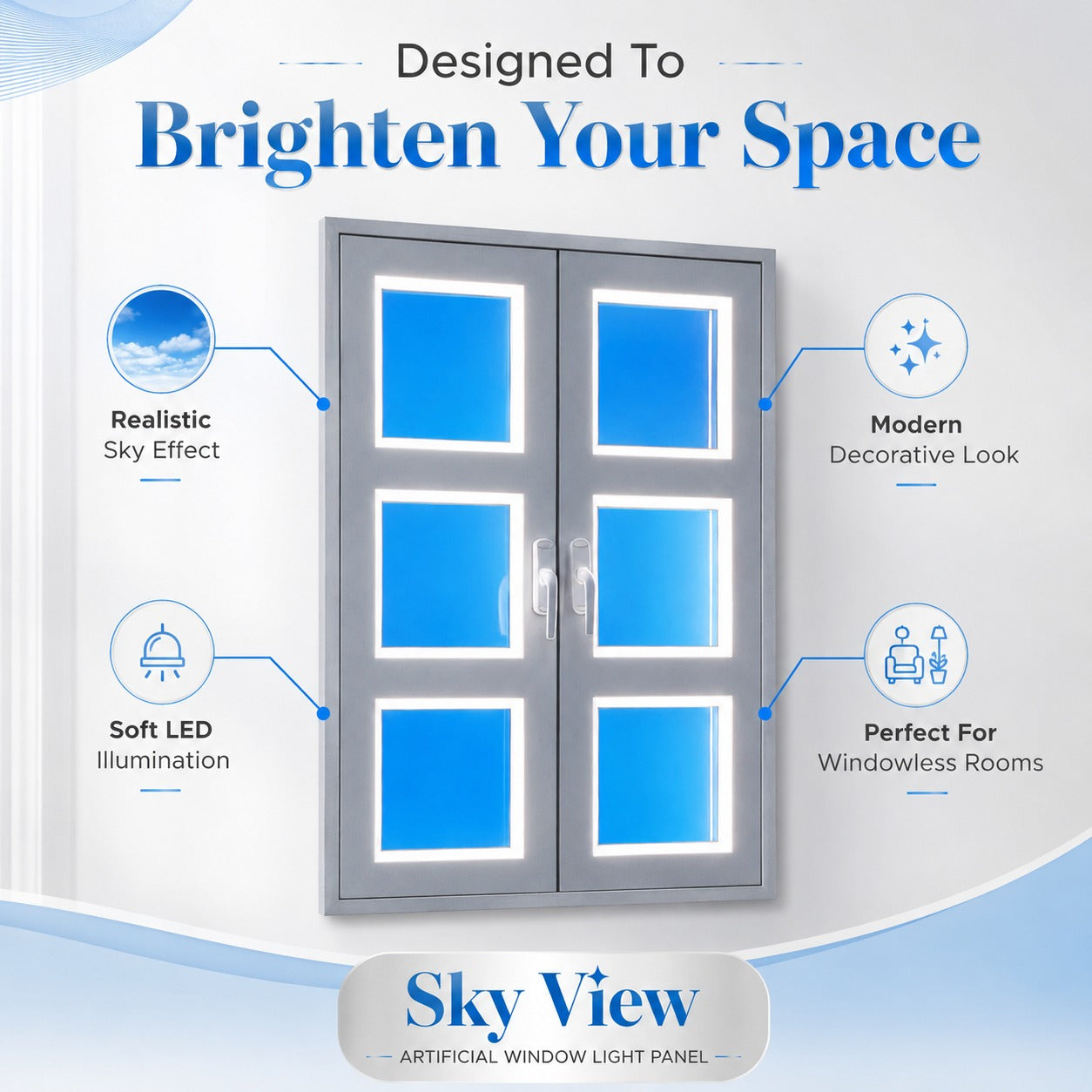 Sky View Artificial Window Light Panel