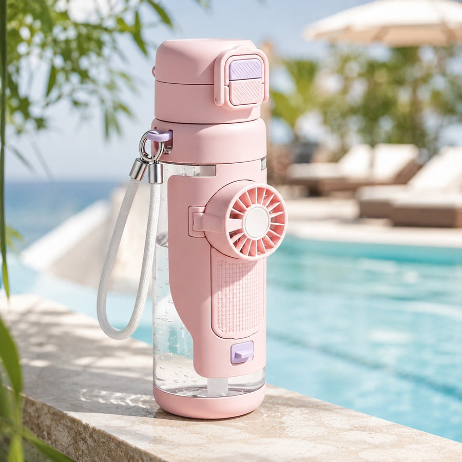 Polar Pour Portable Misting Fan Water Bottle
