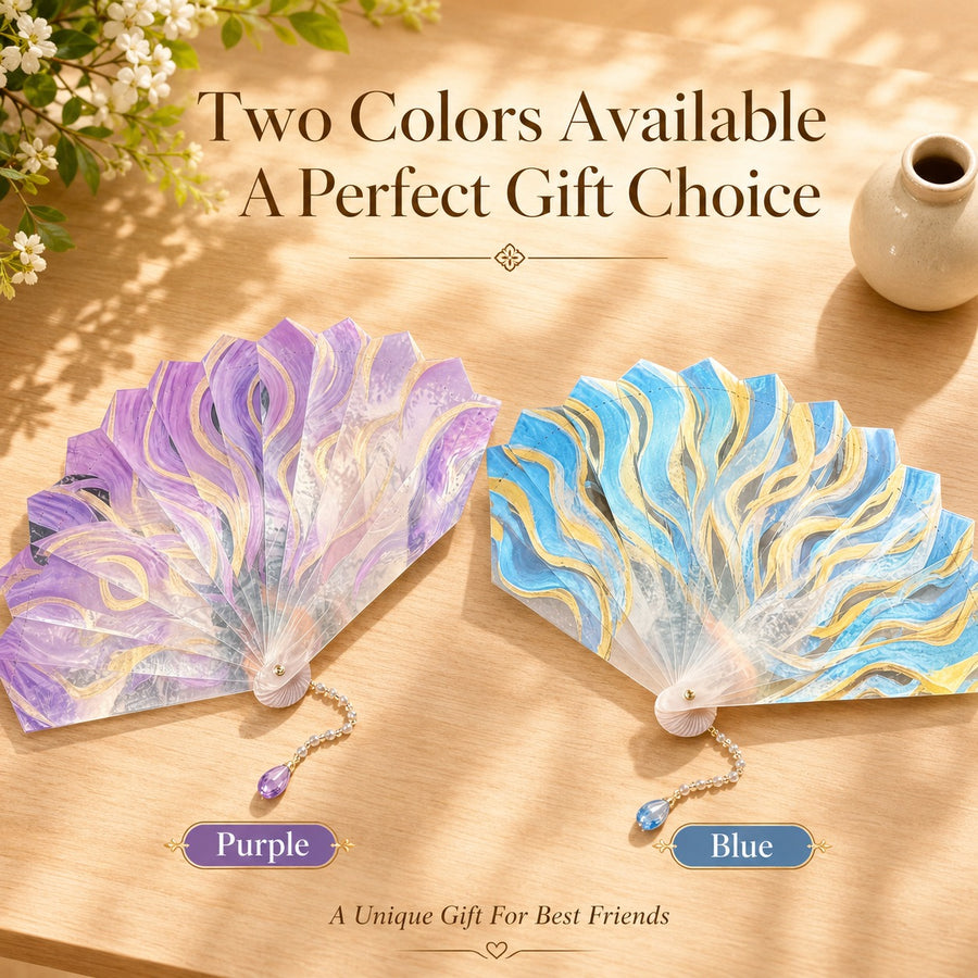 Imperial Bloom Chinese-Style Folding Hand Fan