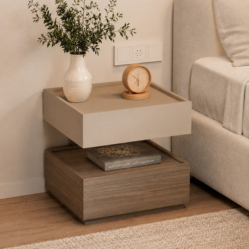 Backlit Edge Modern Floating Wall Nightstand