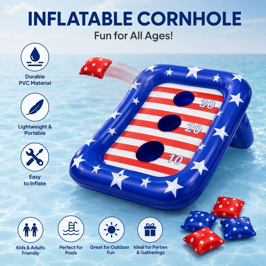 Summer Inflatable Ring Toss Pool Game