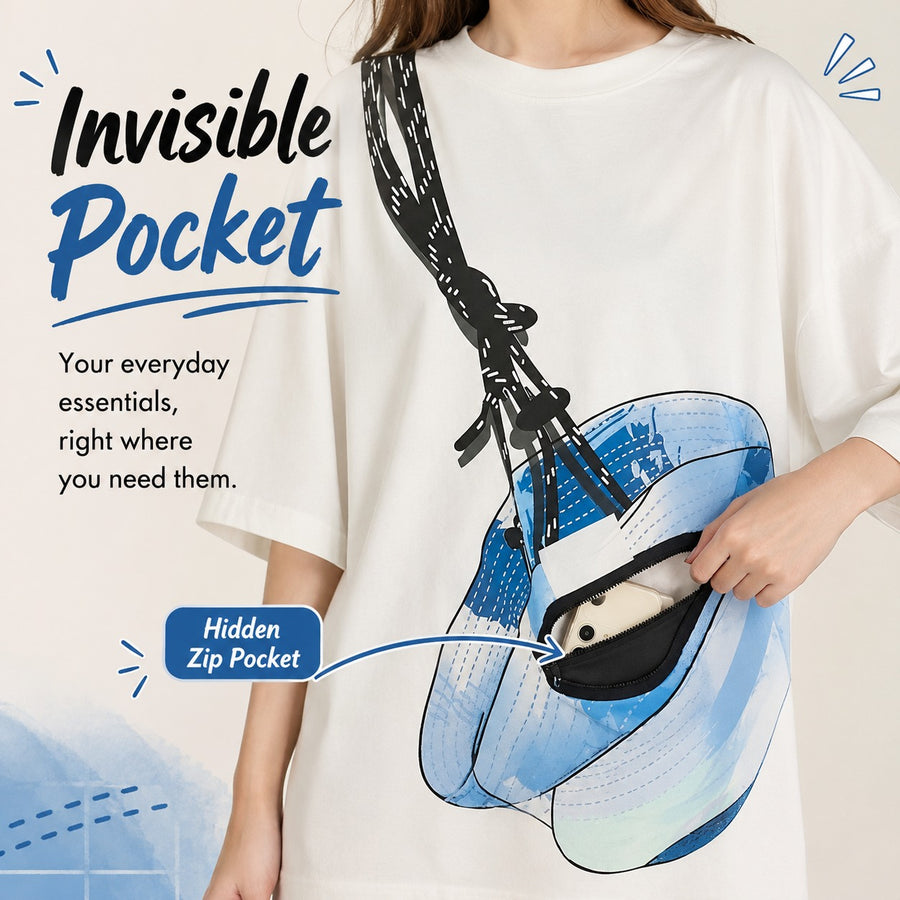 Hidden Pocket Optical Illusion T-Shirt