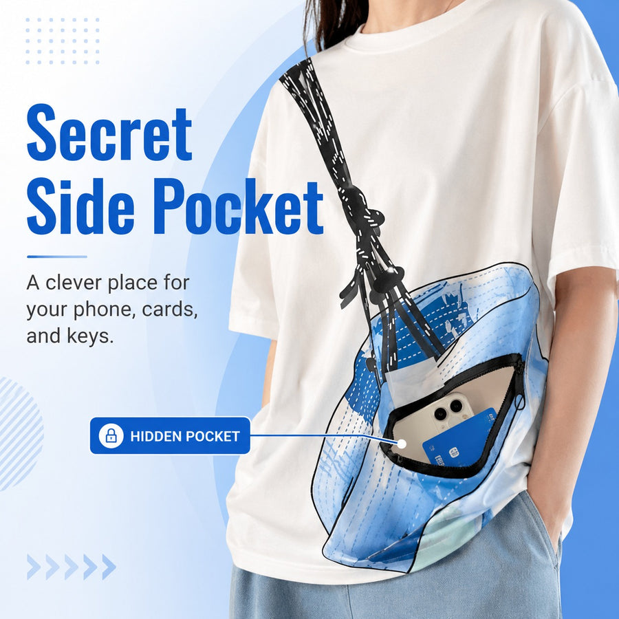 Hidden Pocket Optical Illusion T-Shirt