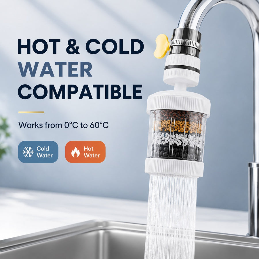 Pure Flow Full Rotating Universal Faucet Purifier Head