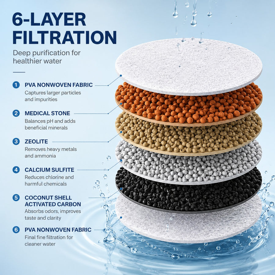 Pure Flow Full Rotating Universal Faucet Purifier Head