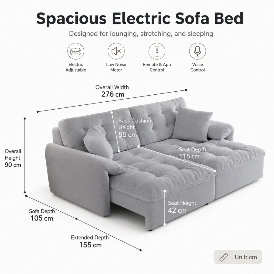 Night Shift Expandable Electric Sofa Bed