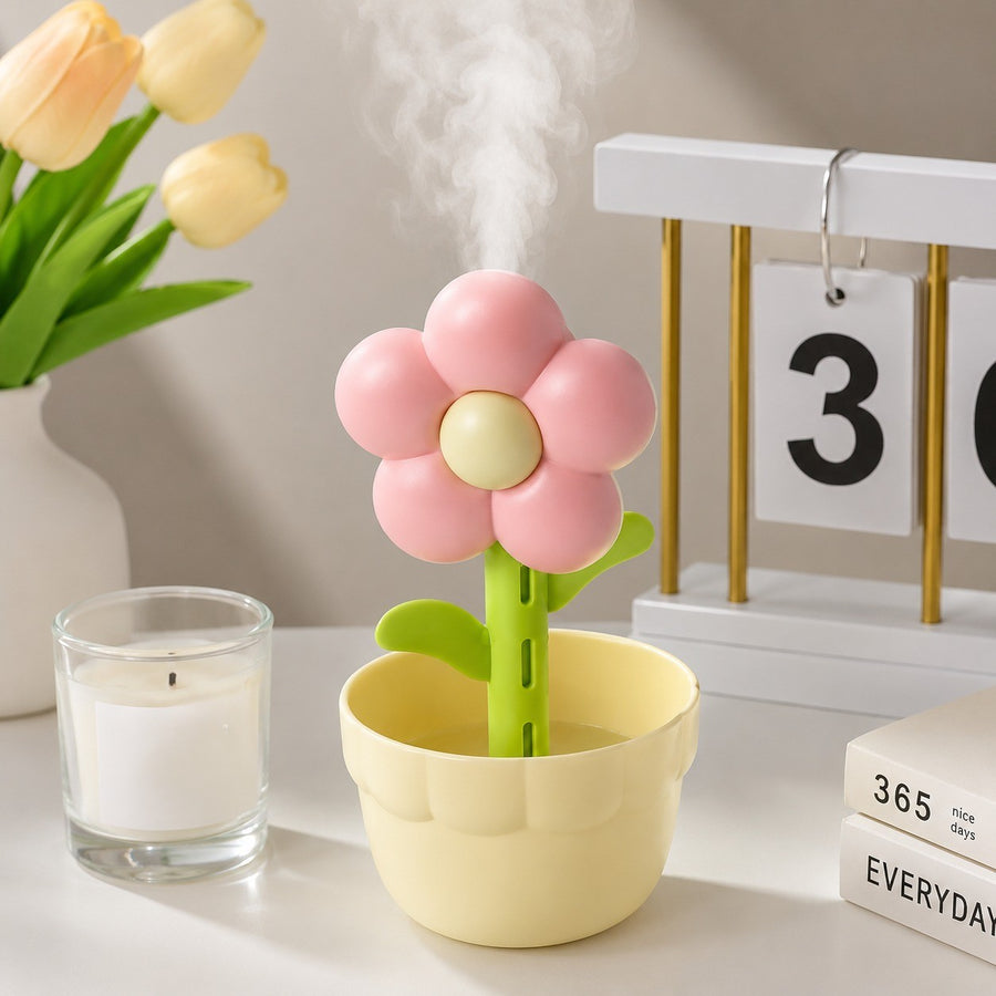 Bloom Mist Flower Humidifier Night Lamp