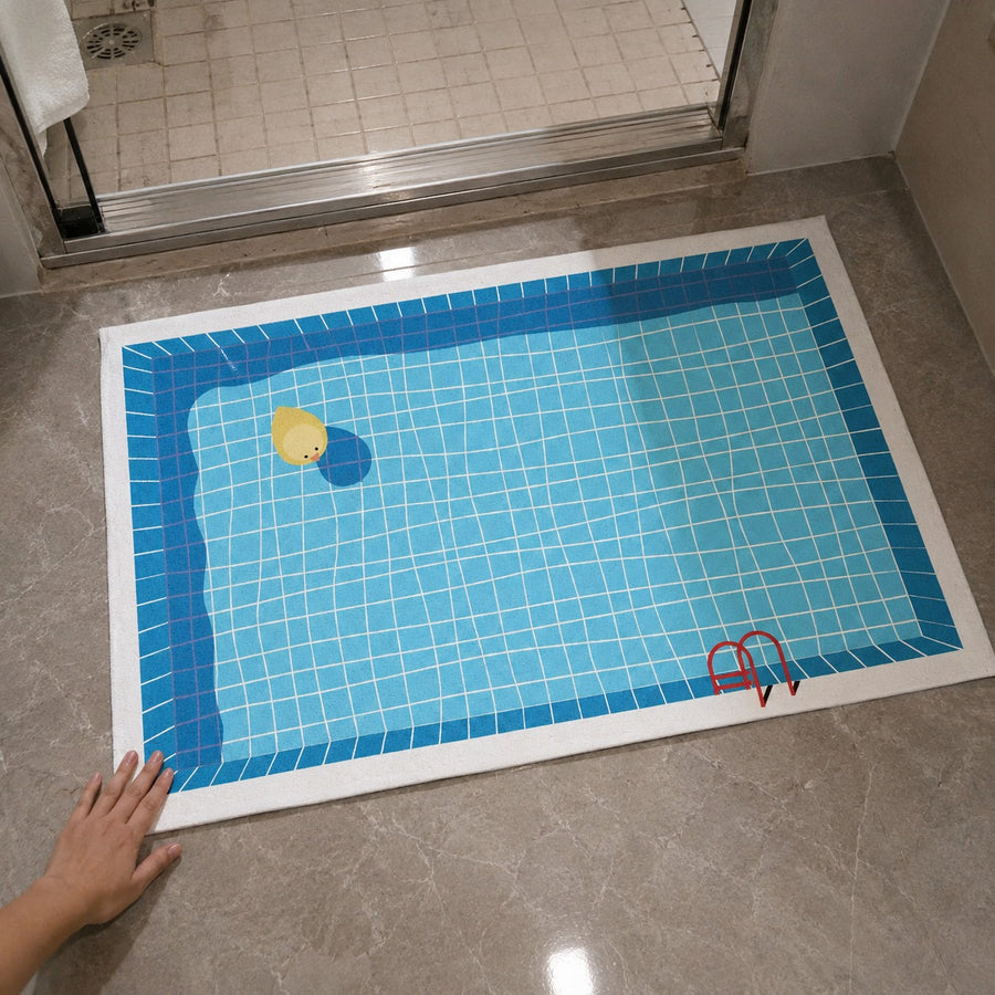 Poolside Summer Feeling Quick-Dry Floor Mat