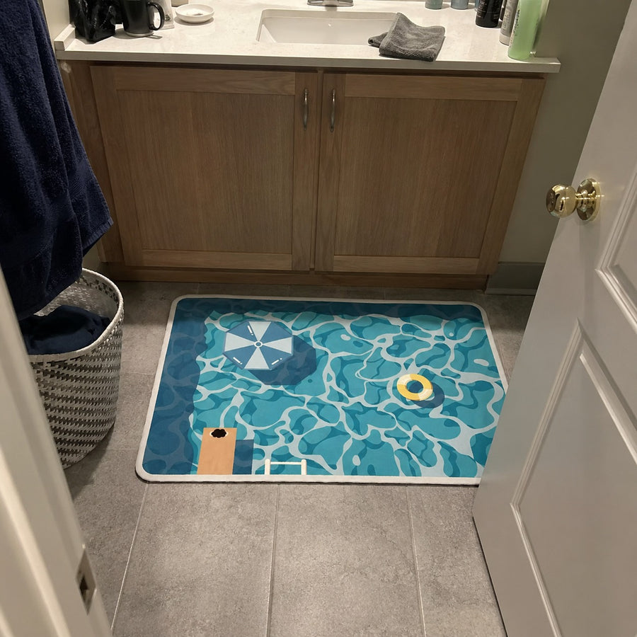 Poolside Summer Feeling Quick-Dry Floor Mat