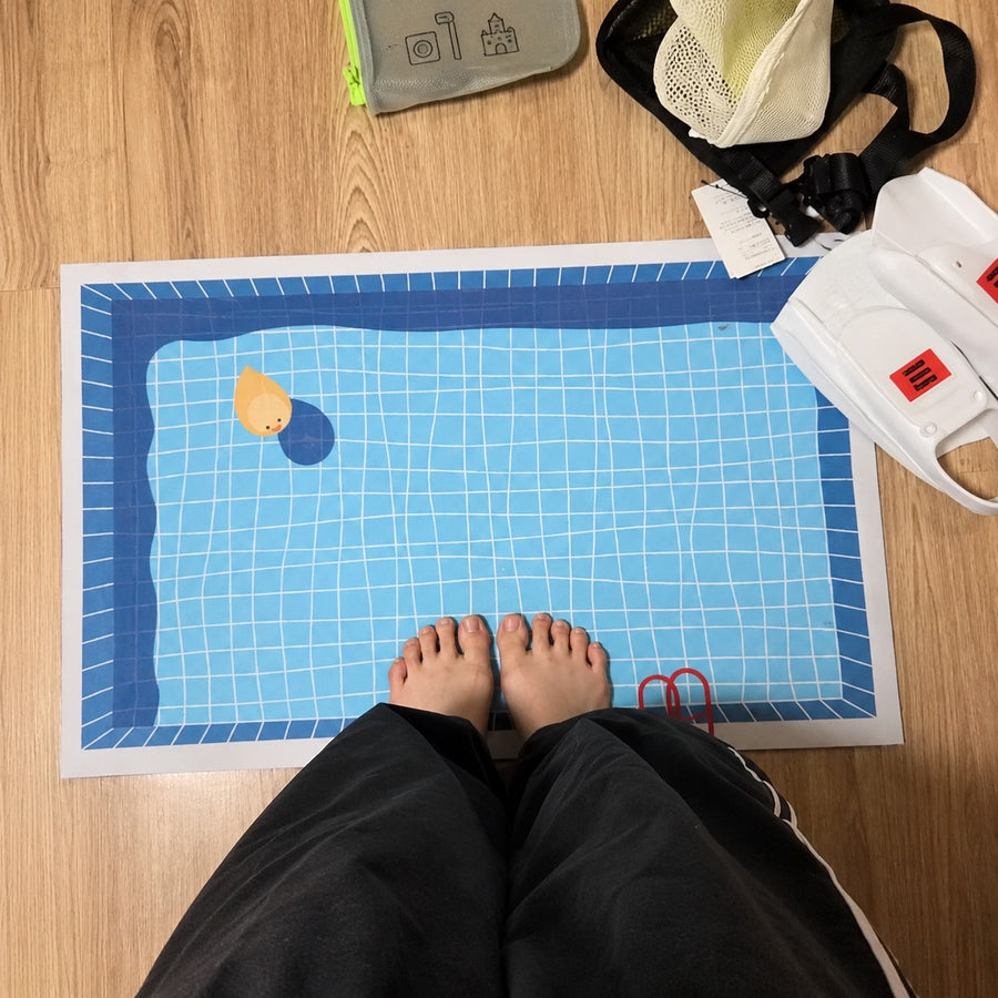 Poolside Summer Feeling Quick-Dry Floor Mat