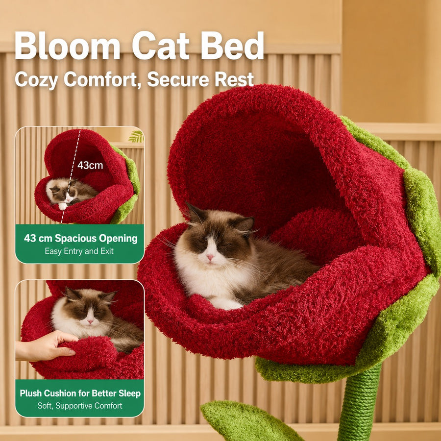 Monster Petal Cozy Cat Climbing Tower Bed