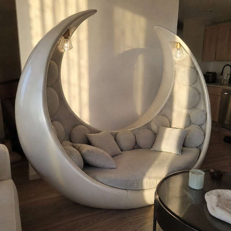 Moon Cradle Modern Sculptural Sofa Bed Lounge