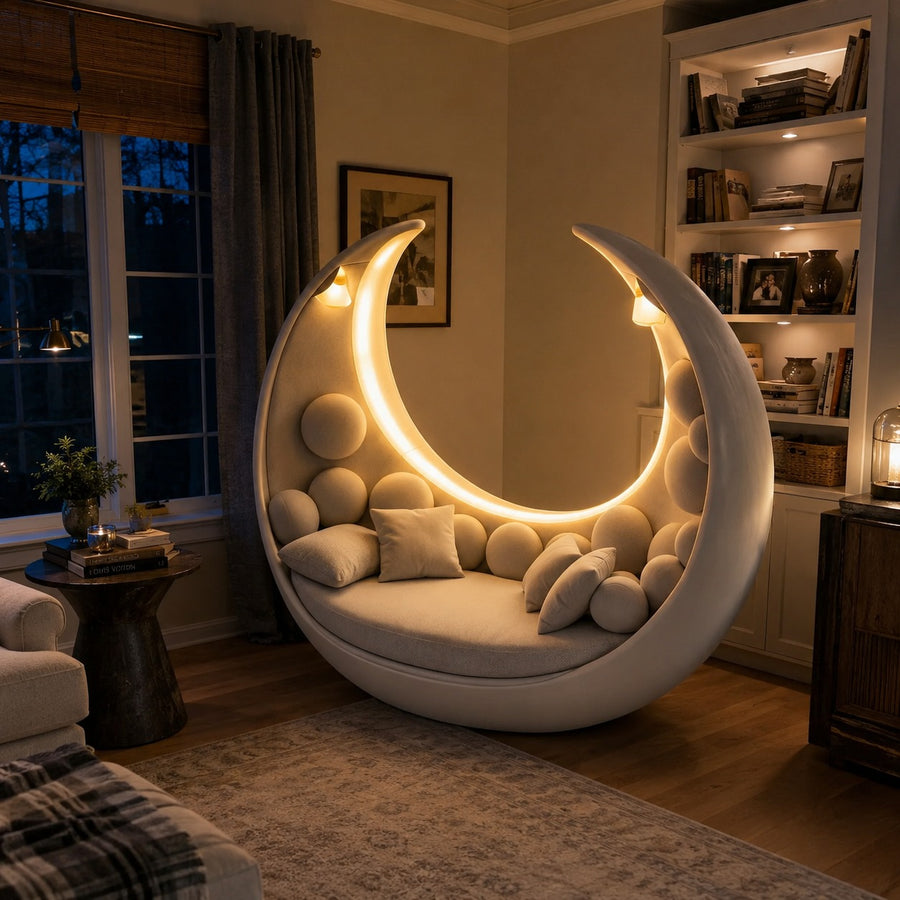 Moon Cradle Modern Sculptural Sofa Bed Lounge