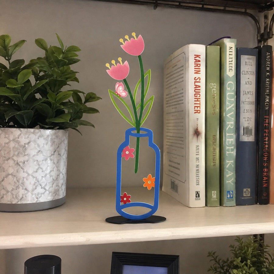 Flower Sketch Desktop Vase Decor