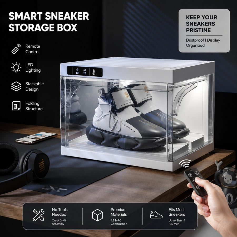 Automatic Remote Control LED Elegant Sneaker Storage Box