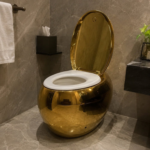 Golden Egg Shape Intelligent Auto Wash Toilet