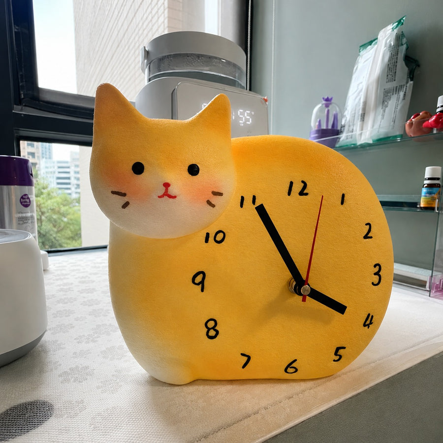 Purrfect Timing 3D Corner Cat Clock