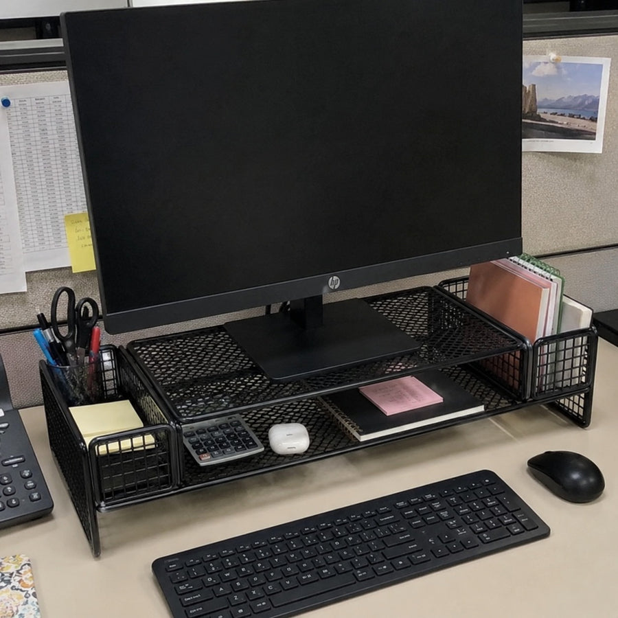 Eye Level Height Adjustable Monitor Shelf Organizer