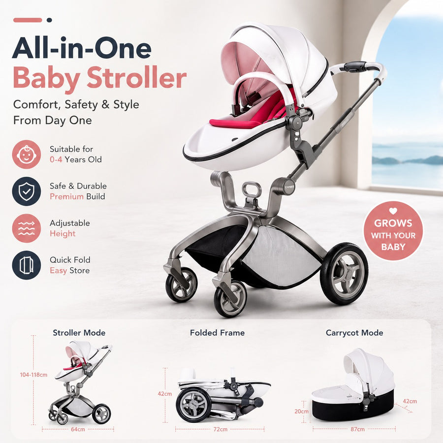 Luxuriöser Kinderwagen High Land-Scape Baby Stroller 3 in 1 Fashion Pram European Carriage