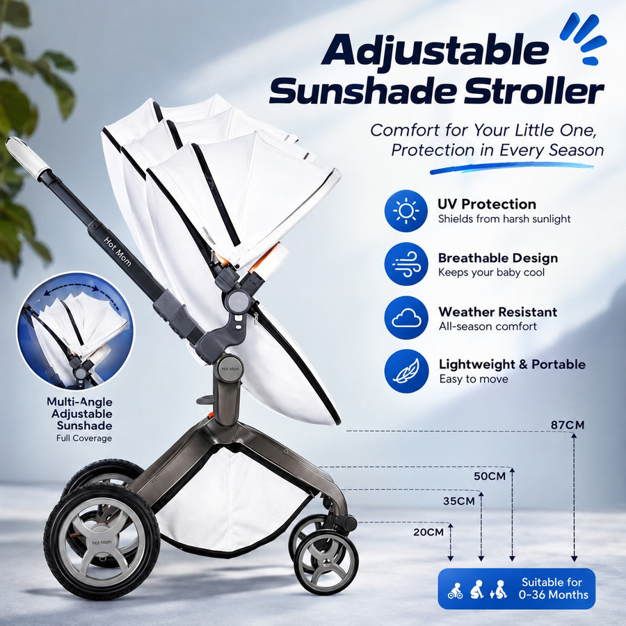 Luxuriöser Kinderwagen High Land-Scape Baby Stroller 3 in 1 Fashion Pram European Carriage