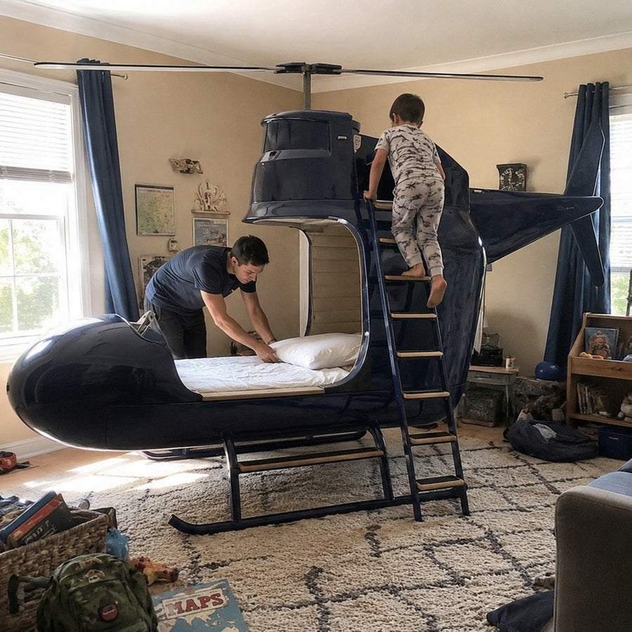 Sky Captain Helicopter Adventure Kids Bed