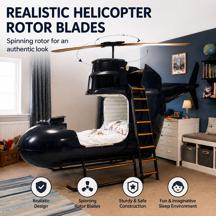 Sky Captain Helicopter Adventure Kids Bed