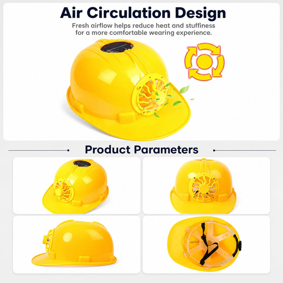 Solarbetriebener Kühlventilator-Schutzhelm