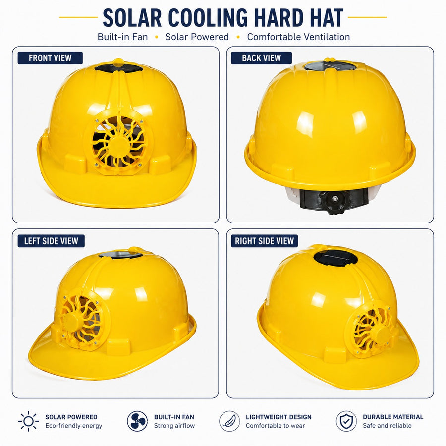 Solarbetriebener Kühlventilator-Schutzhelm