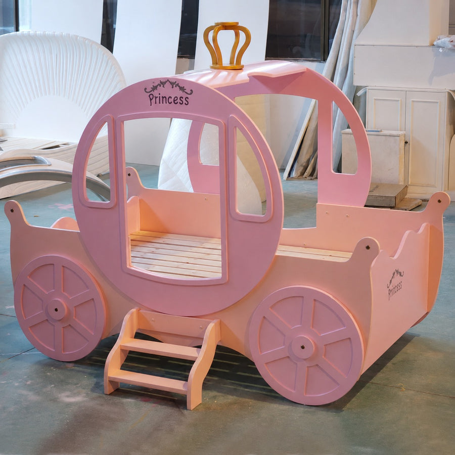 Dream Coach Pink Carriage Kids Princess Bed