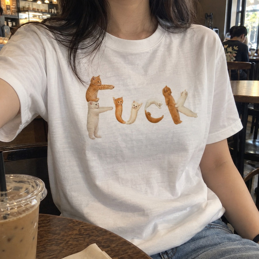 Zero Fluffs Given Lustiges Katzen-T-Shirt