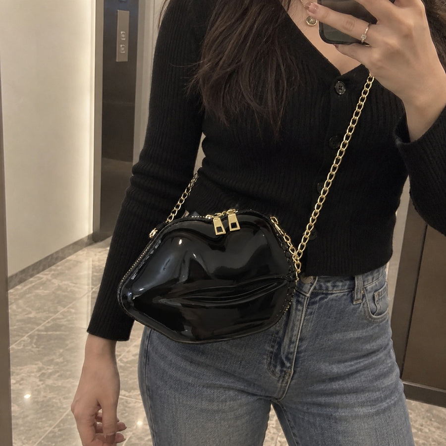 Kiss Me Lips Crossbody Bag