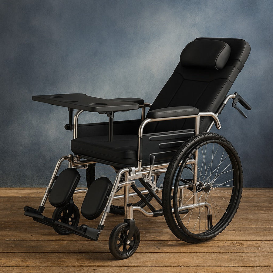 Easy Move Foldable Elderly Travel Wheelchair