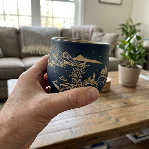 Handmade Landscape Pattern Chinese Tea Cup