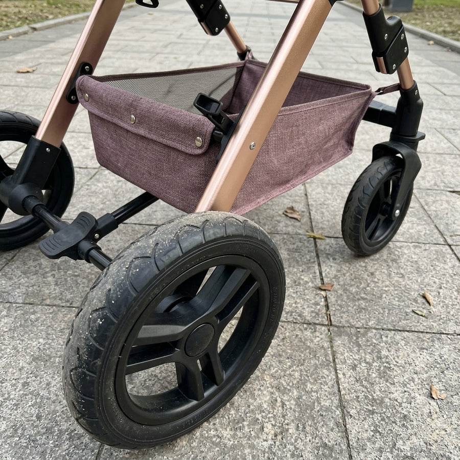 Carrinhos de Bebê Europeus 3 em 1 com Cesto e Moisés