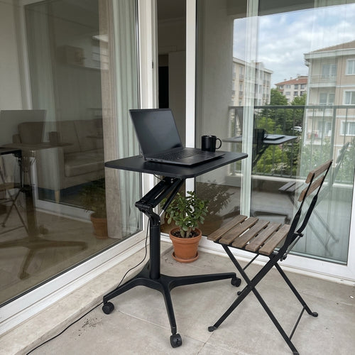 Modern Japanese Movable Adjustable Sit/Stand Desk