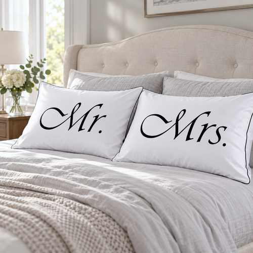 Couple Cute Bedding Pillow Cases