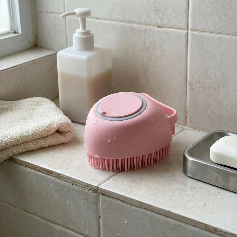 Bathing Brush Shampoo Dispenser