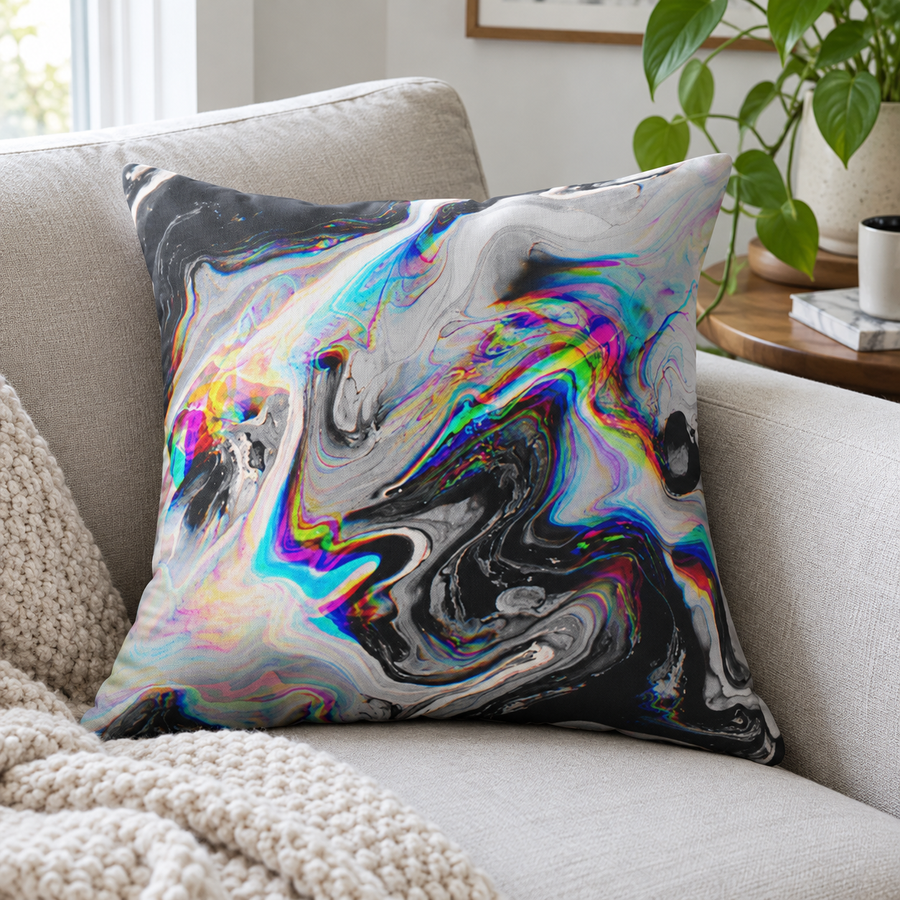 Fundas de Almohada para el Hogar con Estampado Efecto Mármol