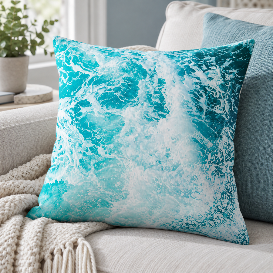 Fundas de Almohada para el Hogar con Estampado Efecto Mármol