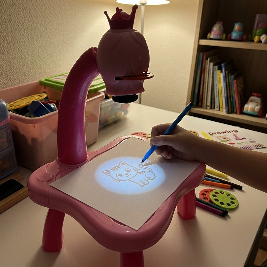Educational Kids Art Drawing Projector Table