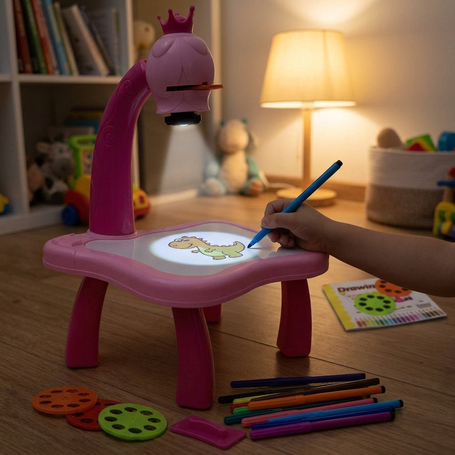 Educational Kids Art Drawing Projector Table