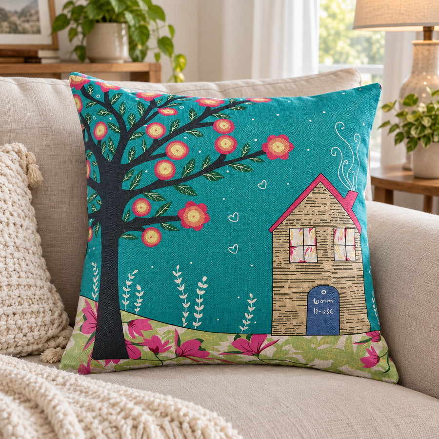 Decorative Tree Printed Home Cute Pillow Cases